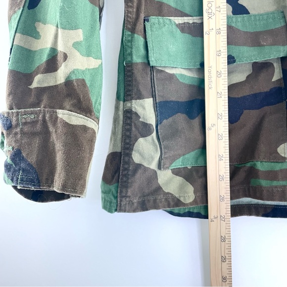 Golden Manufacturing Co Woodland Camo Combat Button Down Coat Size Small Short - Picture 9 of 9